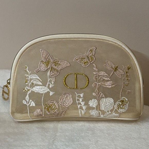 Dior Handbags - NEW Dior Embroidered Butterfly Beauty Pouch Makeup Case GWP